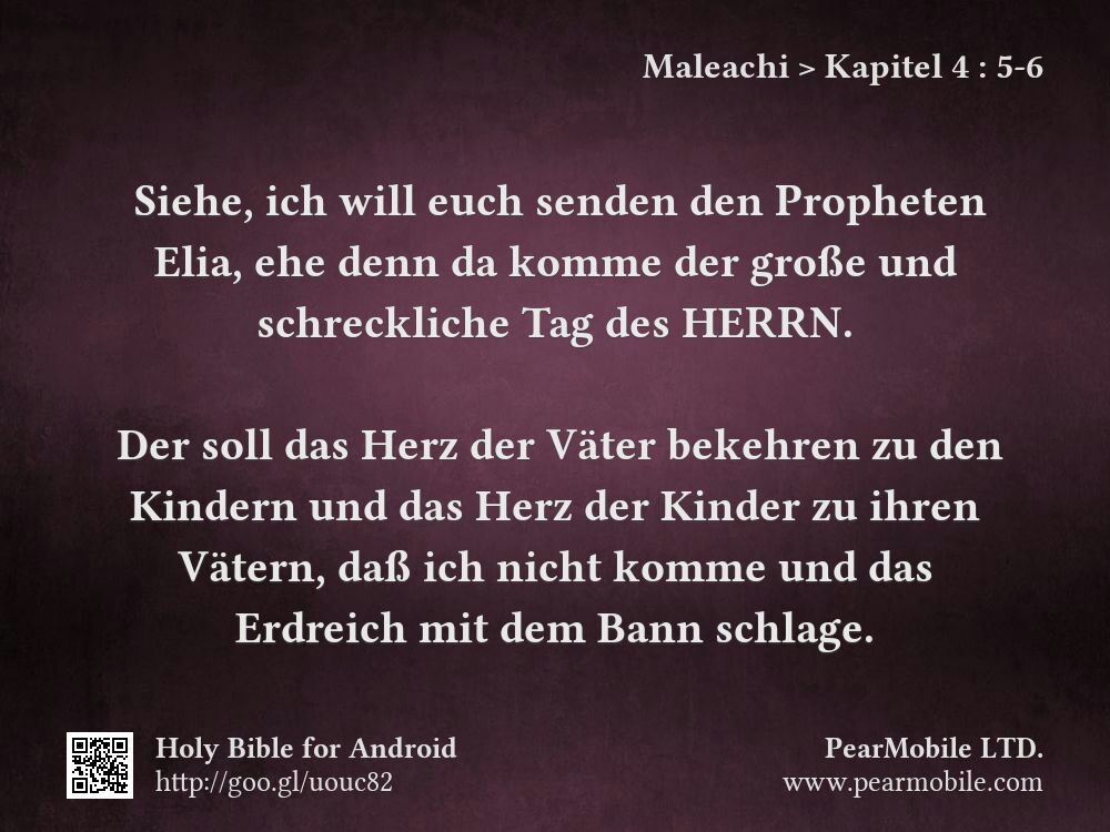 Maleachi, Kapitel 4:5-6